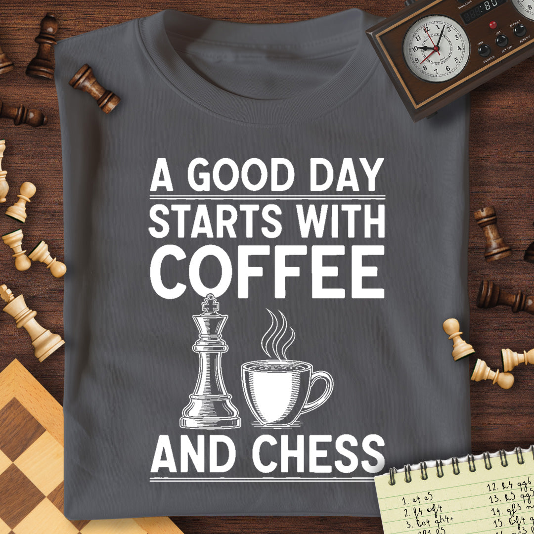 Good Day Is Coffee + Chess T-Shirt