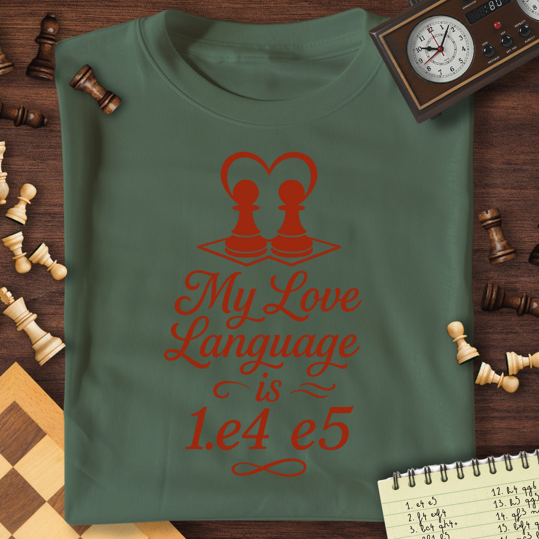 1.e4 e5 Love Language T-Shirt