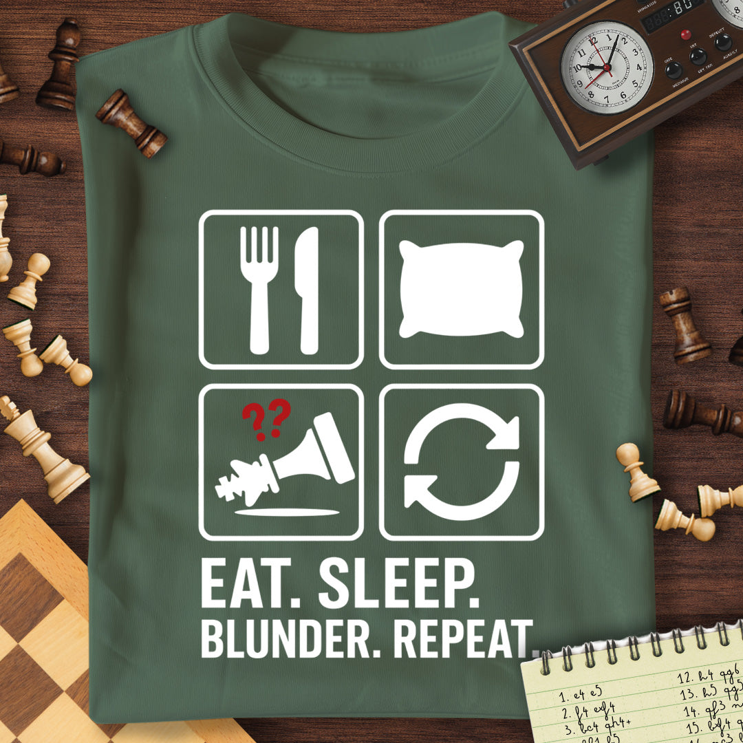 Eat Sleep Blunder Repeat T-Shirt