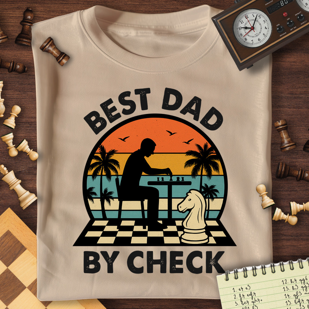 Best Dad By Check T-Shirt