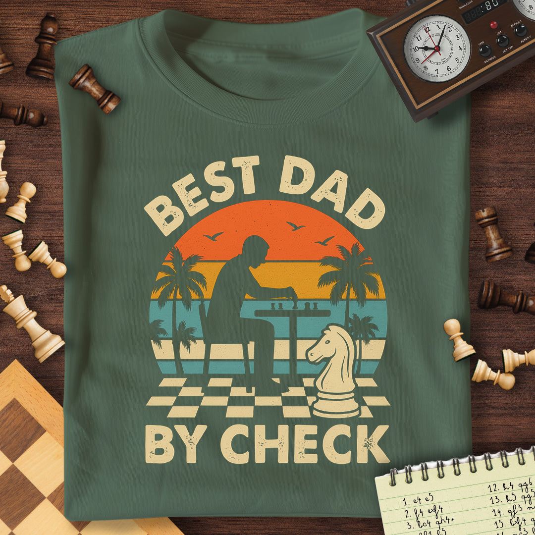 Best Dad By Check T-Shirt