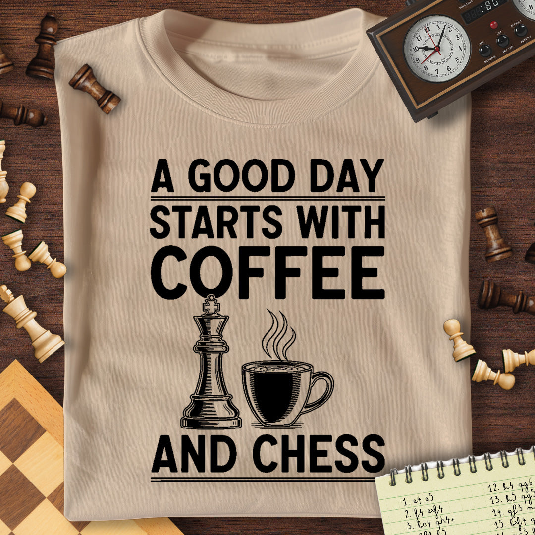 Good Day Is Coffee + Chess T-Shirt