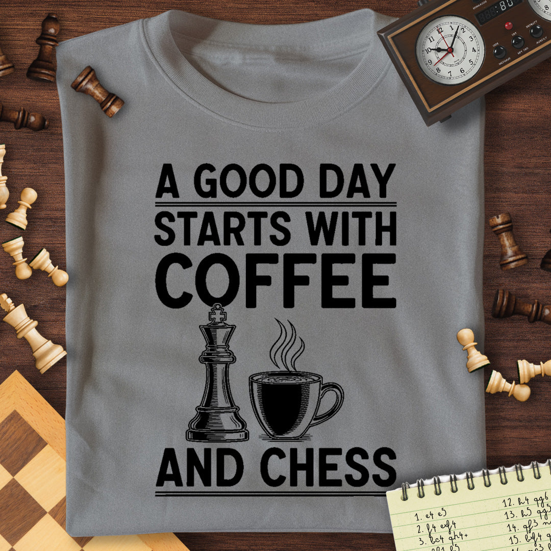 Good Day Is Coffee + Chess T-Shirt