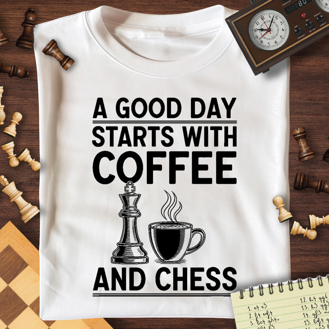 Good Day Is Coffee + Chess T-Shirt