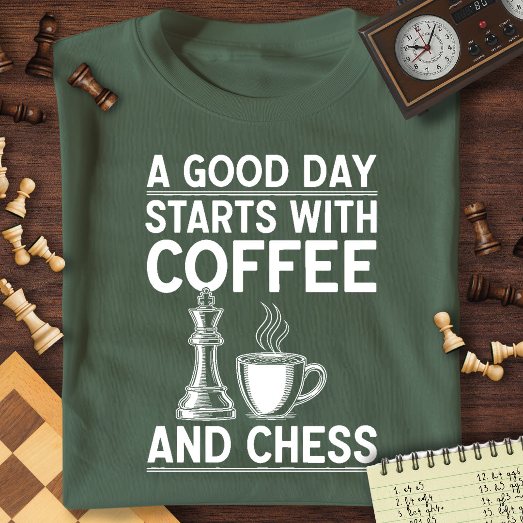Good Day Is Coffee + Chess T-Shirt