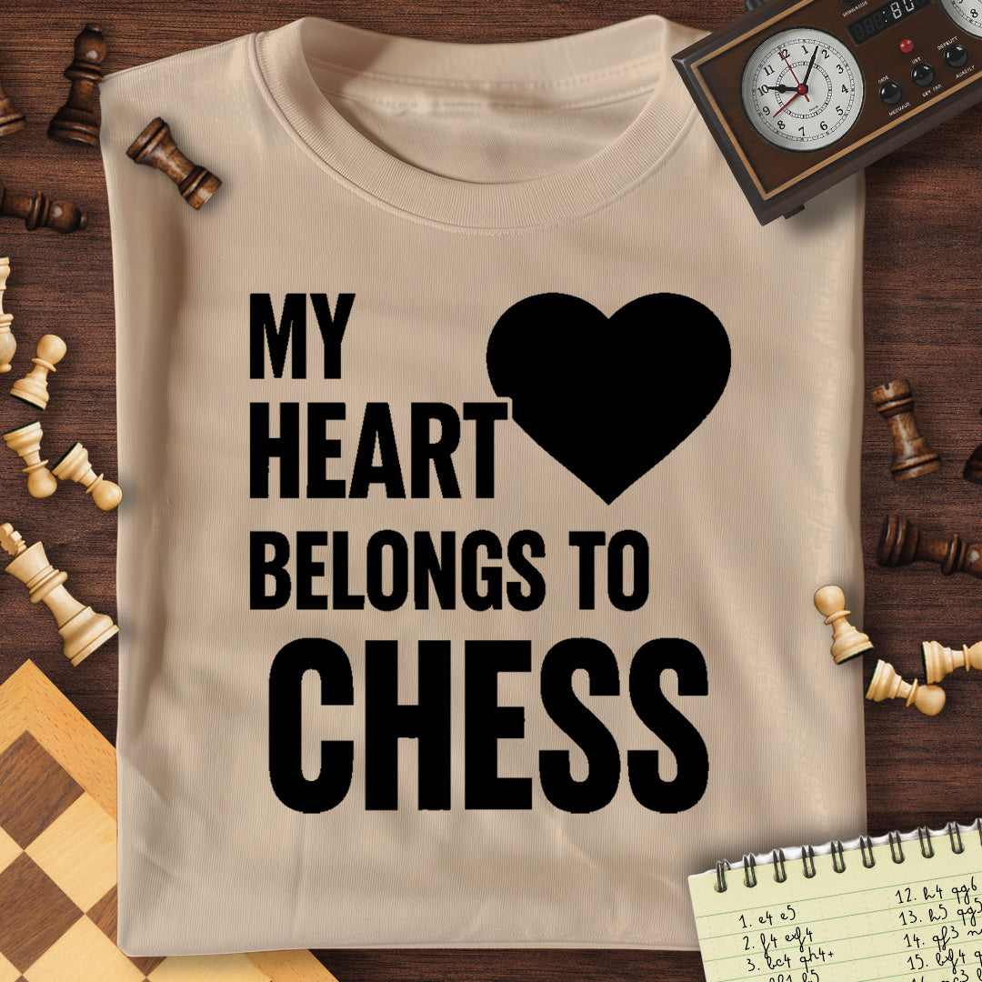 Heart Belongs To Chess T-Shirt