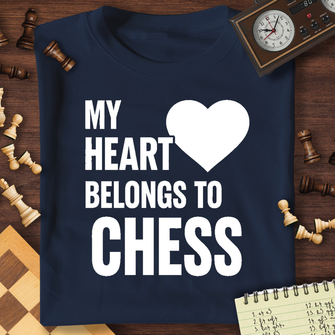 Heart Belongs To Chess T-Shirt